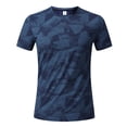 thumbnail image 4 of Eltusu Men's Athletic T-Shirts, Pullover Summer Crew Neck Printed Short Sleeve Tops Dark Blue Size XL, 4 of 7