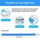 thumbnail image 3 of Luz LED de circulación diurna para coche, tira Flexible resistente al agua, faros delanteros automáticos, señal de giro blanca, luces de flujo de freno amarillas, DRL, 2 piezas, 12V, 3 of 4