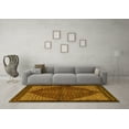 thumbnail image 3 of Ahgly Company Machine Washable Indoor Square Persian Yellow Traditional Area Rugs, 4' Square, 3 of 4
