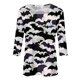 thumbnail image 3 of Camisa para mujer, moda informal, cuello cuadrado, manga 3/4, suelta, camiseta estampada de Halloween, top para mujer, 3 of 4