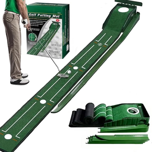 FORICOM Golf Putting Green Indoor 8FT-  Enhance Putting Accuracy and Challenge - Improve Your Putting Stroke, Lower Your Scores with Auto Ball Return for Indoor/Outdoor!