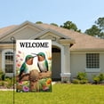 thumbnail image 2 of Amhnf Welcome Hummingbirds On Wooden Fence Garden Flag For Home Outdoor Garden Yard Decor 12x18 inch, 2 of 5