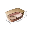 thumbnail image 3 of Semi-Enclosed Small Cat Litter Box, High Sides Odor Cat Litter Pan with Cat Scooper, Top Entry Cat Litter Box, Detachable Easy Clean, Cat Necessities 17.72×11.81x3.94 Inch (Pink), 3 of 6