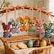 thumbnail image 5 of 15 piezas de lindo conejito de Pascua, adorno colgante de huevo de Pascua, adorno plano 2D, llavero pequeño, colgante para espejo retrovisor de coche o mochila, adecuado para decoración de Pascua, col, 5 of 6