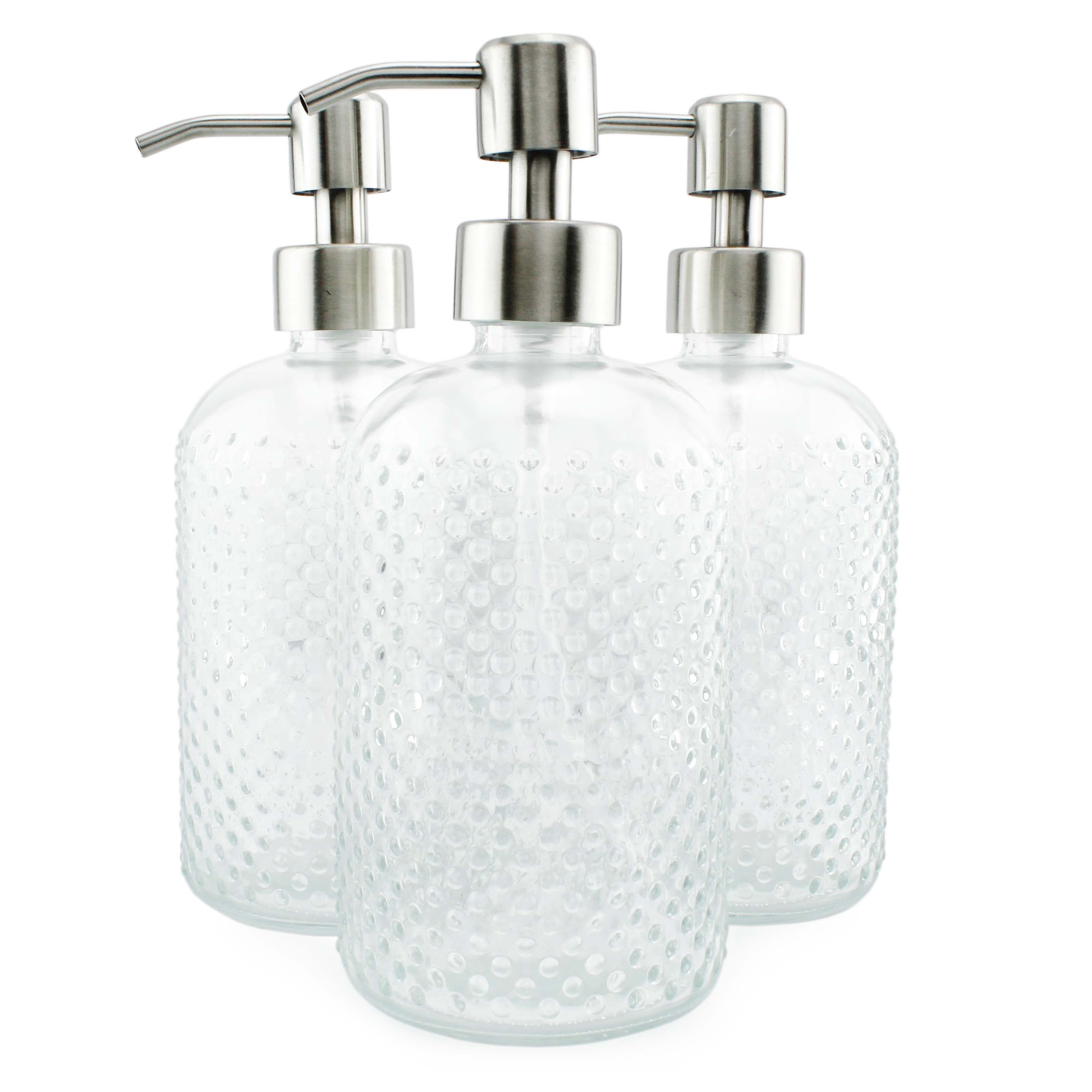 no drilling required Glass Soap Dispenser for tile, stone, glass