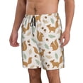 thumbnail image 2 of Goofa Squirrel And Leaves Printed Mens Swim Trunks Summer Quick Dry Short Beach Swimwear Bathing Suits-Small, 2 of 9