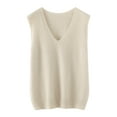 thumbnail image 4 of Levmjia Women Tank Tops Sleeveless V Neck Casual Summer Tops Soft Polyester Solid Color Loose Fit Comfortable Daily Wear Fashion Tee Shirt, 4 of 4