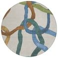 thumbnail image 2 of Addison Rugs Chantille Indoor/Outdoor Contemporary Abstract Beige Machine Washable Round Rug, 8' x 8', 2 of 8