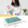 thumbnail image 5 of Easter Travel Jewelry Box Display Case with Removable Compartment - Portable PU Leather Organizer, 5 of 6