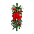 thumbnail image 1 of AMLESO Christmas LED Wreath with Light Christmas Stair Decoration Artificial Simulation, 1 of 7