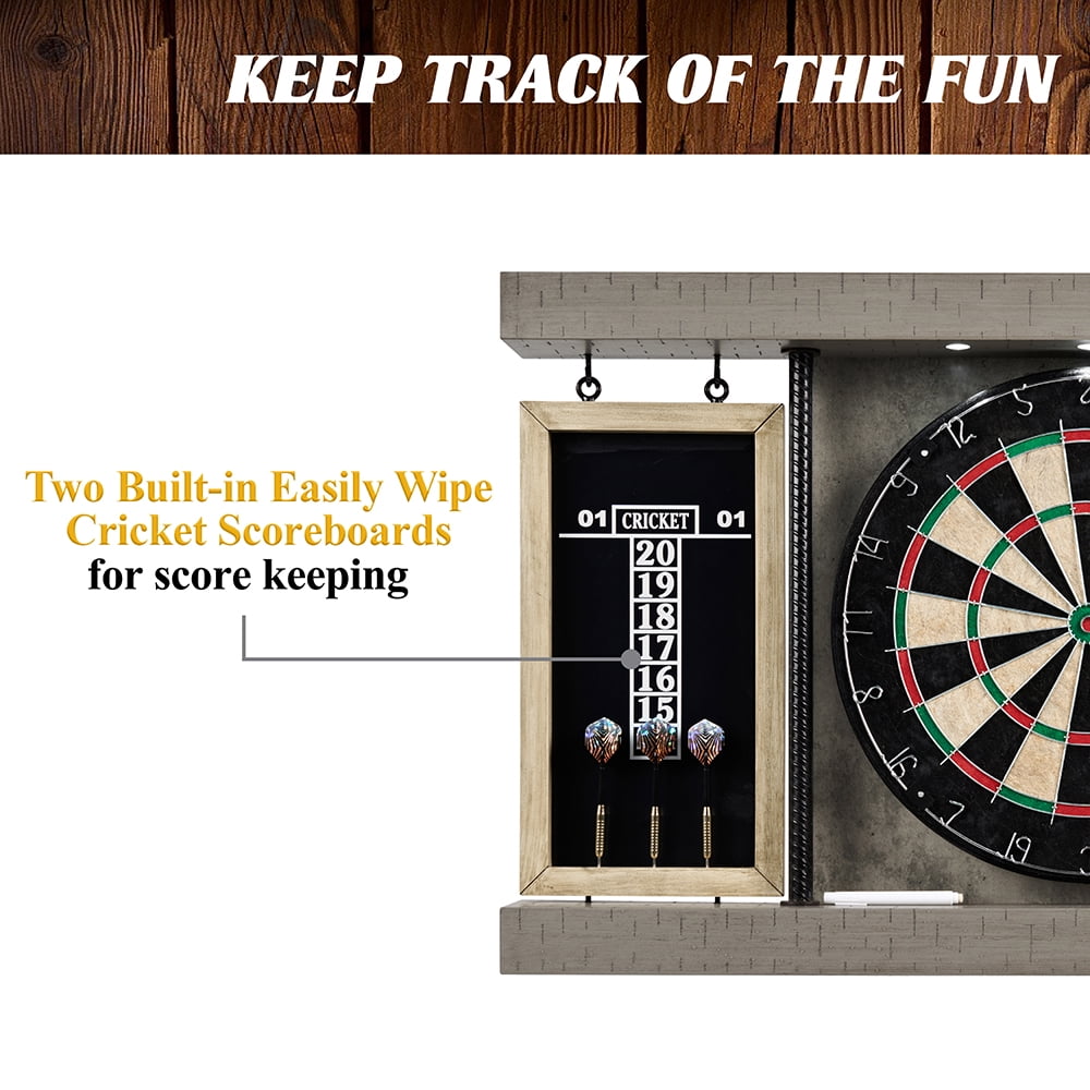 Prescott Bristle Dartboard Cabinet Set, Official Size Dart Board, by Barrington Billiards