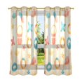 thumbnail image 6 of Yayeee Window Curtains Set of 2 for Living Room Light Filtering 63"x42", Beach Pattern, 6 of 7