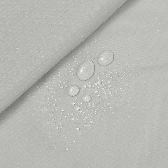 DWR Nylon Ripstop Fabric Ottertex Water-Repellent Tear-Resistant PFAS-Free 70D (1.9oz) By The Yard For Sewing Apparel Accessories & Décor - Silver (5 Yards)