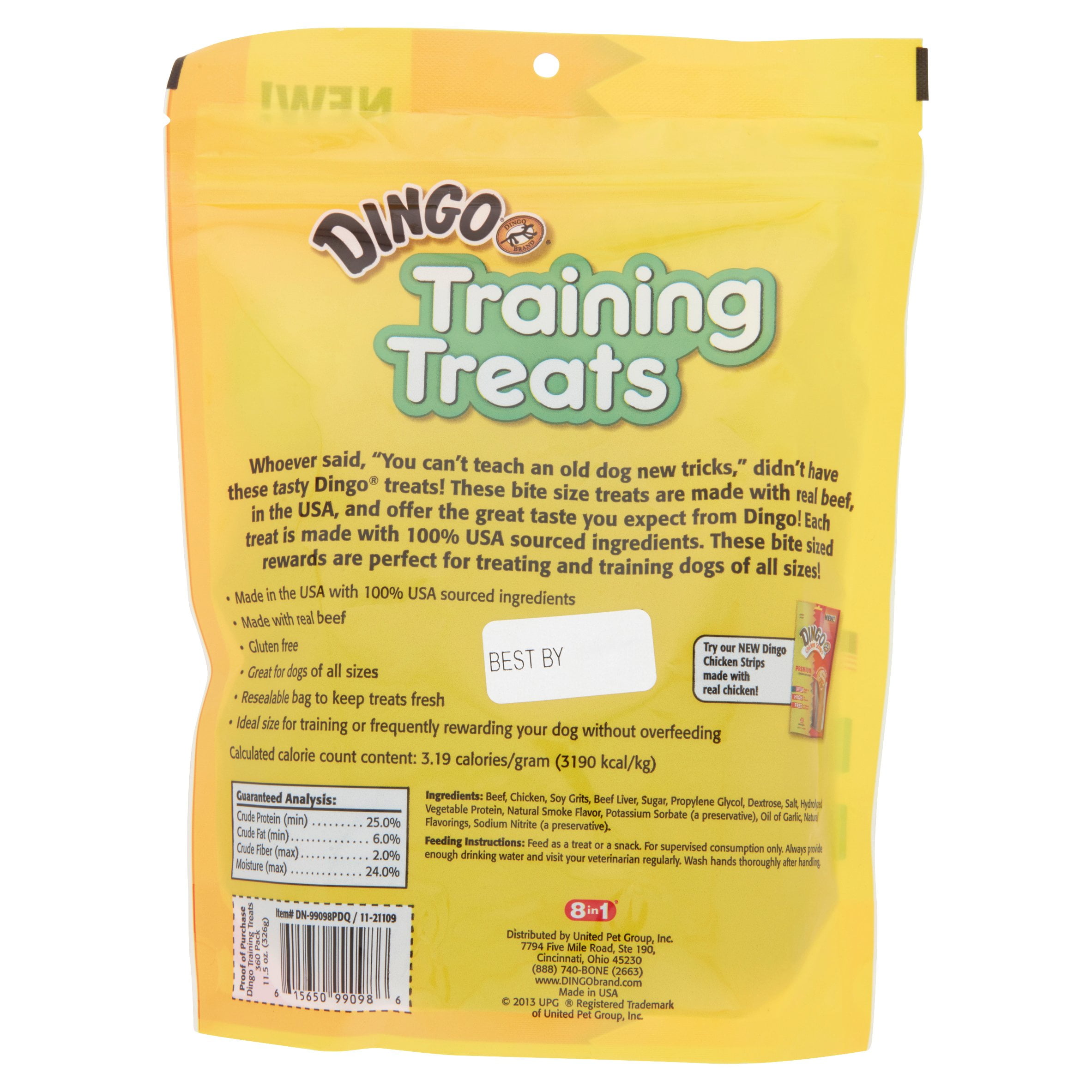Dingo Soft & Chewy Beef & Chicken Training Treats, 360-Count