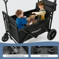 thumbnail image 2 of Lilypelle 200 lbs Capacity 2 Seater Kids Wagon with UV-Protection Canopy, 2 of 7