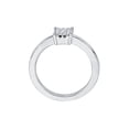 thumbnail image 2 of Round and Princess Cut Diamond Engagement Ring in 14K White Gold (1/5 cttw, G-H, I2-I3), 2 of 3