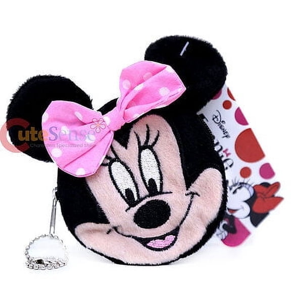 Minnie Mouse Pink Plush Coin Purse Keychain