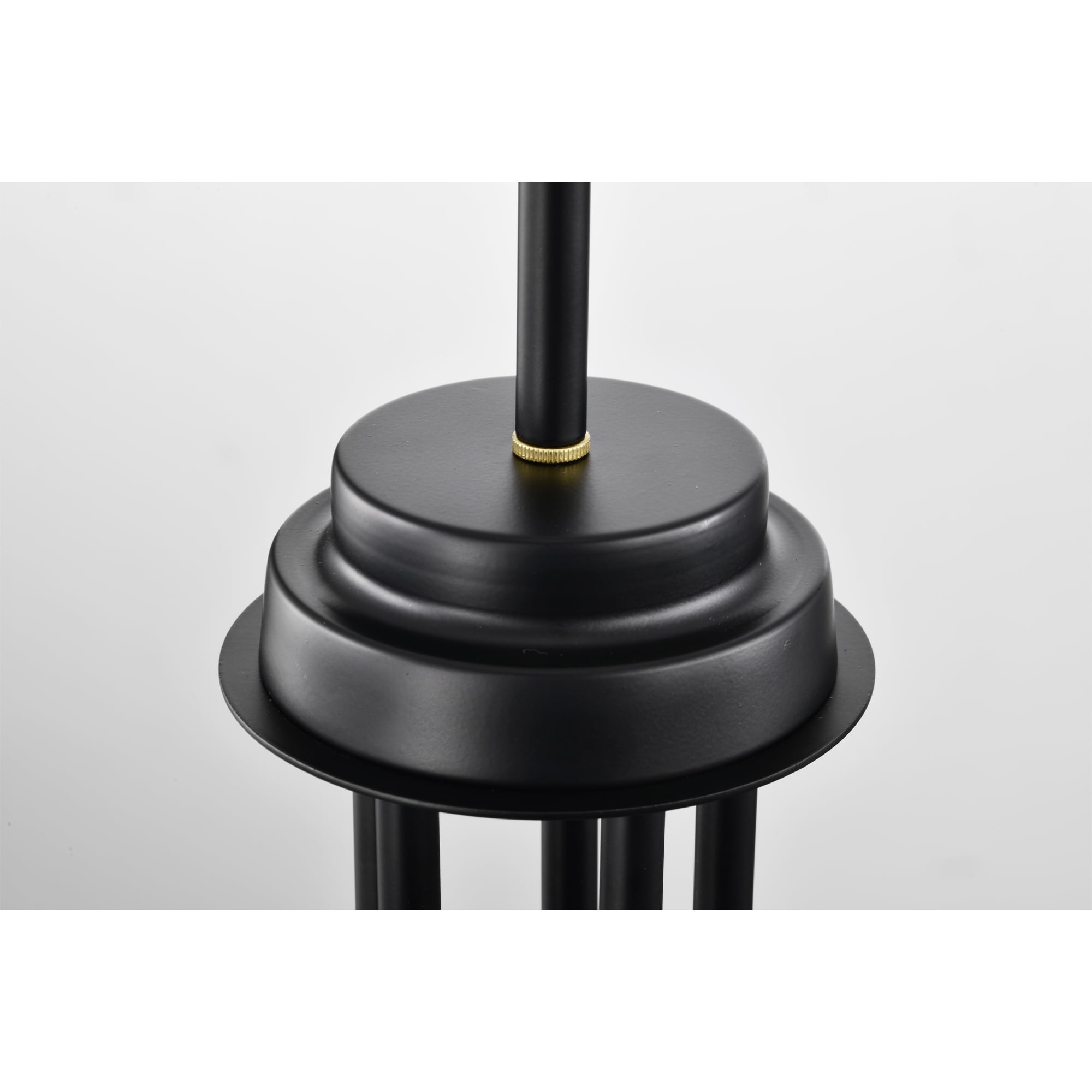 Alana 18.9 in. 5-Light Indoor Matte Black and Brass Finish Chandelier with Light Kit