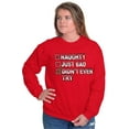 thumbnail image 4 of Christmas List Naughty Bad Didn't Try Sweatshirt for Men or Women Brisco Brands S, 4 of 6