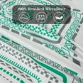 thumbnail image 5 of HAOK Duvet Cover Set Queen Size, 3 Pieces Soft Washed Microfiber Duvet Cover with Zipper Closure & Corner Ties, Green & White Diamond, 5 of 7