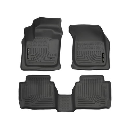 Husky 99751 Weatherbeater Mats Fit 2013-2016 Ford Fusion, Lincoln MKZ Front/2nd Blk