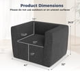 thumbnail image 3 of Gymax 2PCS Inflatable Sofa Portable Blow Up Couch w/ Detachable Cover Wide Armrests Grey, 3 of 10
