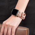 thumbnail image 5 of 3 paquetes compatibles con Apple Watch Band Scrunchies 42 mm Tela Patrón suave Tela impresa Pulsera Pulsera Mujer Iwatch Bandas elásticas Scrunchy 44 mm, 5 of 5