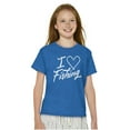 thumbnail image 5 of I Love Fishing Hook Heart Cute Cool Girls Kids T Shirt Tees Teen Brisco Brands L, 5 of 6