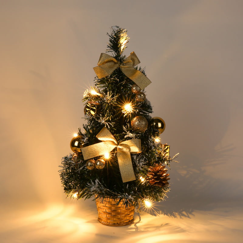 24Pcs Tabletop Christmas Pine Tree Xmas Mini Snow Tree Small Decoration 2019 