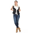 thumbnail image 4 of Chaleco tipo biker con borrega Roman Fashion /Juvenil, 8343 (Negro) negro G, 4 of 5