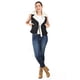 thumbnail image 4 of Chaleco tipo biker con borrega Roman Fashion /Juvenil, 8343 (Negro) negro XG, 4 of 5