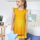 thumbnail image 4 of Balery Yellow Lemon Camisón de princesa para niñas, pijama de algodón con mangas abullonadas, suave y bonito.-Medium, 4 of 6
