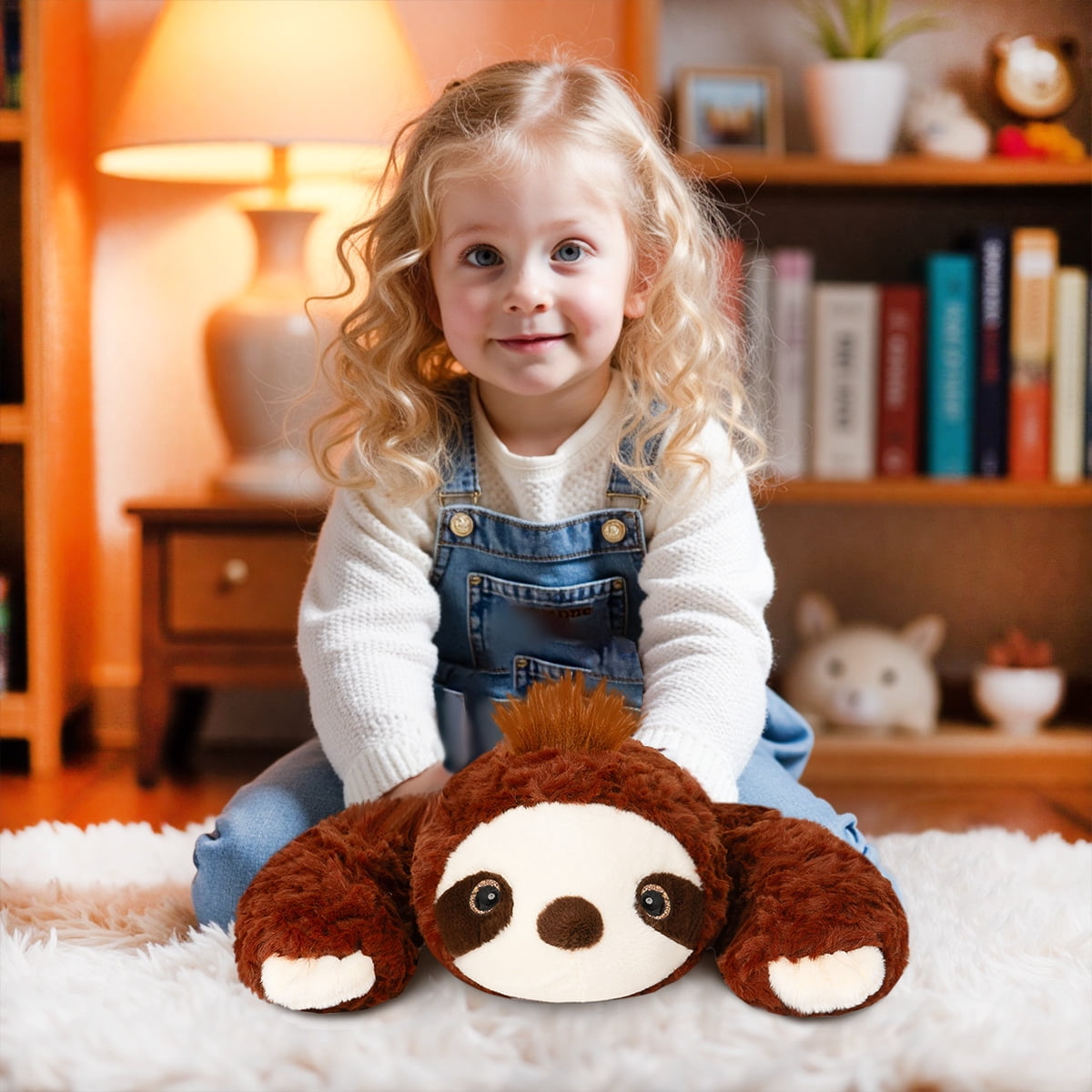 Niuniu Daddy Stuffed Animal Plush Toy, Weighted Sloth, 3.3lb, Soft Faux Fur, 20 Inch