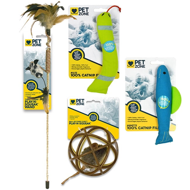 Pet Zone Cat's Pick Assorted Cat Toy, 4 Count