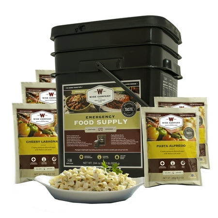 Wise 120 Serving Freeze Dried Entree Grab and Go (Best Emergency Food Bucket)