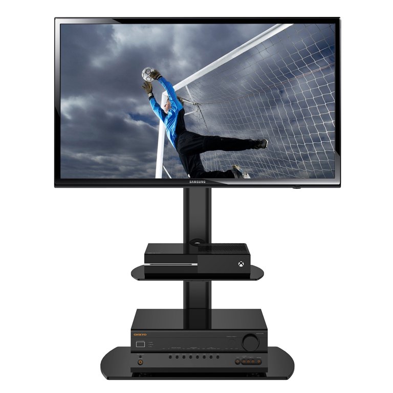 FITUEYES Universal Floor TV Stand with Swivel Mount Height