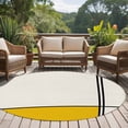 thumbnail image 5 of 5ft Washable Round Rug, Abstract Gemoetric Non-Slip Circle Area Rug for Living Room Bedroom, Art Yellow Color Block Indoor Floor Mat for Home Decor, 5 of 9