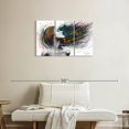 thumbnail image 2 of Elephant Stock Obsidian Wall Art - Horizontal Multi Panel Canvas - Living Room Wall Decor - Fashion And Beauty Multi Panel - Gray And Green Decor By Ashvin Harrison - 33" x 20", 2 of 8