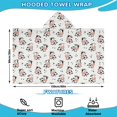 thumbnail image 2 of Light Cow Floral Pattern Hooded Bath Towel，60"x35" for Ages 3 To 12 Kids, Quick Dry Lightweight Soft Microfiber Hood Beach Towel Cover Up for Kids, 2 of 7