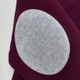 thumbnail image 5 of ZCFZJW Lightweight Hoodie Tops for Men Casual Raglan Long Sleeve Stand Collar Pullover Sweatshirts Trendy Oversized Baggy Outwear Coat with Pockets Wine S, 5 of 9