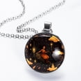 thumbnail image 2 of Fireflies Glass Design Circular Pendant Necklace - Elegant Statement Piece for Women, 2 of 5