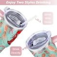thumbnail image 5 of 40oz Funny Red Lobster Stainless Steel Flip Straw Tumbler Spill Proof Travel Cup Double Wall Vacuum Insulated Coffee Mug with Top Handle, 5 of 6