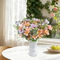 thumbnail image 6 of JeashCHAT 2 Pcs Artificial Flower Bouquet with Butterfly, Silk Floral Arrangements Faux Flowers for Spring Home Decor, Wedding Party Table Centerpiece, 6 of 6