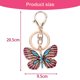 thumbnail image 2 of Lindo llavero con forma de mariposa con diamantes de imitación de cristal brillante, colgante para bolso, dije para mujeres y niñas, 2 of 6