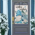 thumbnail image 5 of Home Decorative Winter Wishes Gnome House Flag, Garden Yard Owl Snowman Coffee Book Stars Pine Trees Outside Blue Decoration, Christmas Holiday Outdoor Large Burlap Decor Double Sided 28 x 40, 5 of 6
