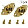 thumbnail image 2 of Coofit 2PCS Electric Guitar Output Jack Oval Dented Jack Socket Plate Guitar Accessory, 2 of 8