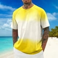 thumbnail image 2 of T Shirts for Men Tie Dye Print Short Sleeve Birdseye Mens New Clothing,Yellow,S, 2 of 4