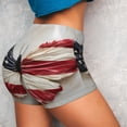 thumbnail image 4 of Pofeuu American Flag Butterfly Wall Print Workout Shorts for Women Scrunch Butt Lifting High Waisted Yoga Gym Seamless Booty Biker Shorts-X-Large, 4 of 8