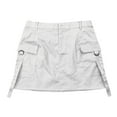 thumbnail image 2 of Aayomet Jupe Cargo Mini d'Hiver pour Femmes avec Poche, Blanc, TG, 2 of 4