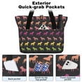 thumbnail image 2 of Tote Bag for Women - Rainbow Puppy Shoulder Bag - Large Utility Work Duffle Bag with Zipper Handbag for Travel, Work, Sprots, 2 of 5